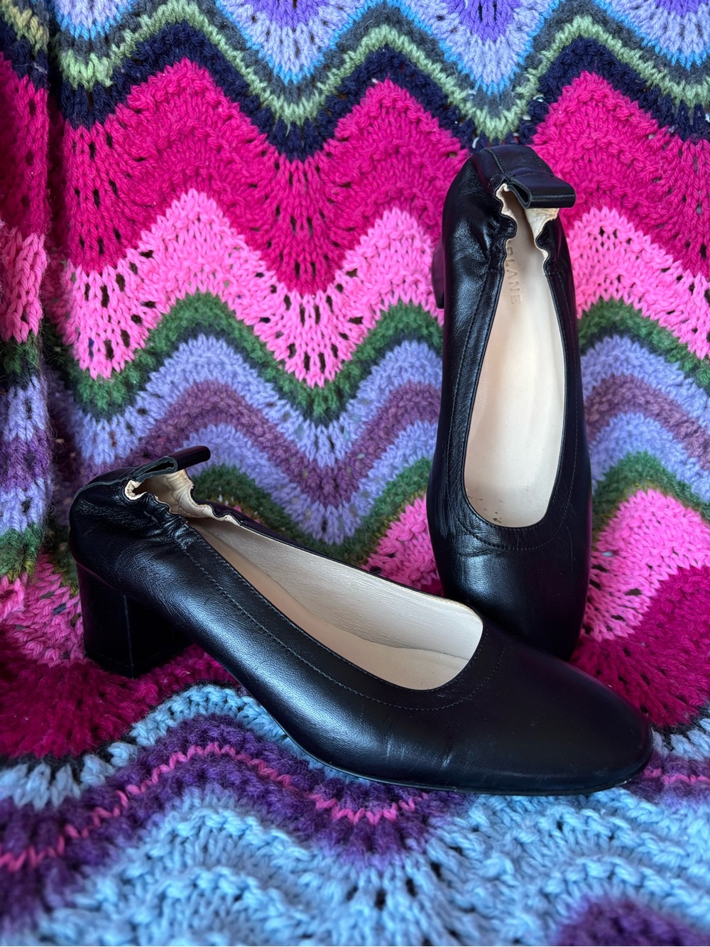 Everlane black leather day heel size 6